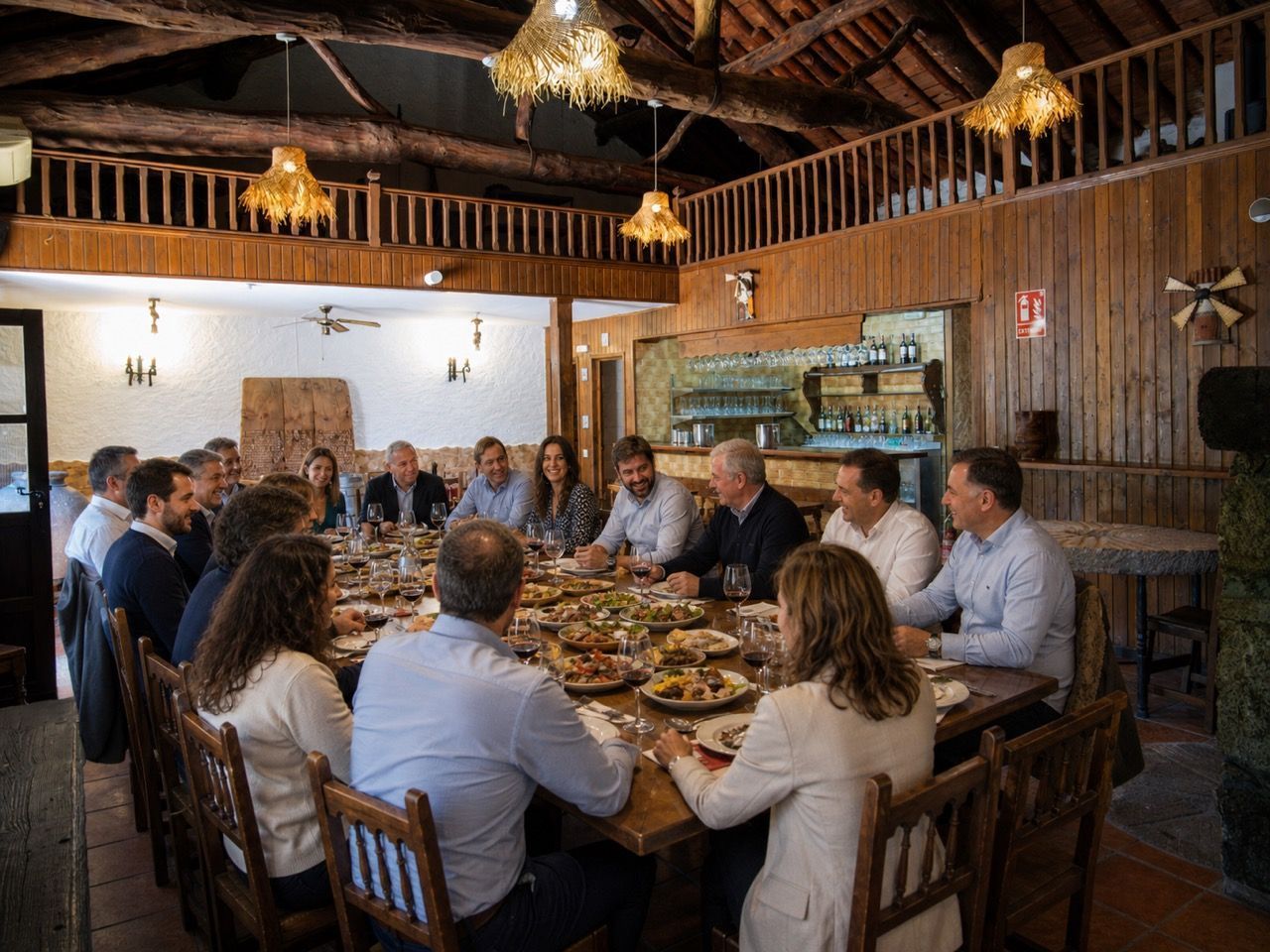 At the table with our chef